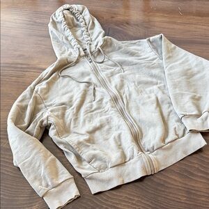 ALO Yoga Tan zip up Hoodie
